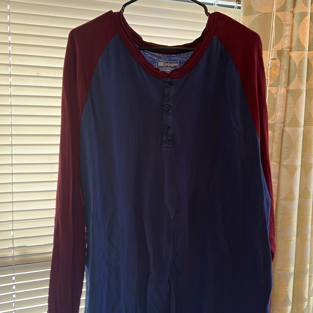 Lularoe blue and maroon size 2xl mark long sleeve shirt